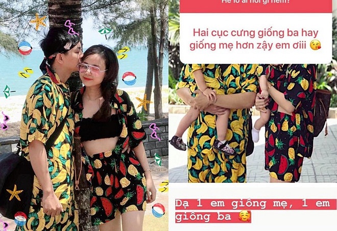 Vợ Hoài Lâm lần đầu lấp lửng khoe ảnh hai con gái-1