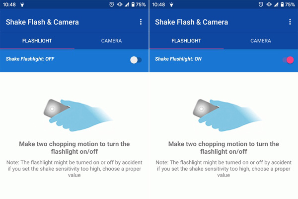 Mẹo lắc điện thoại để bật nhanh đèn pin hoặc máy ảnh trên Android-3