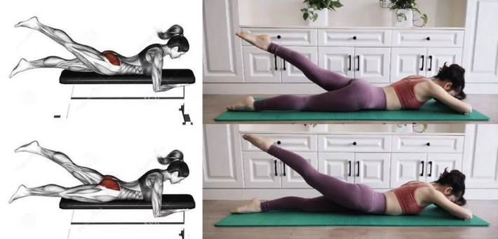 5 động tác tự tập tại nhà siêu dễ, giúp các nàng có được cặp mông quả đào mặc váy bó cực đẹp-5