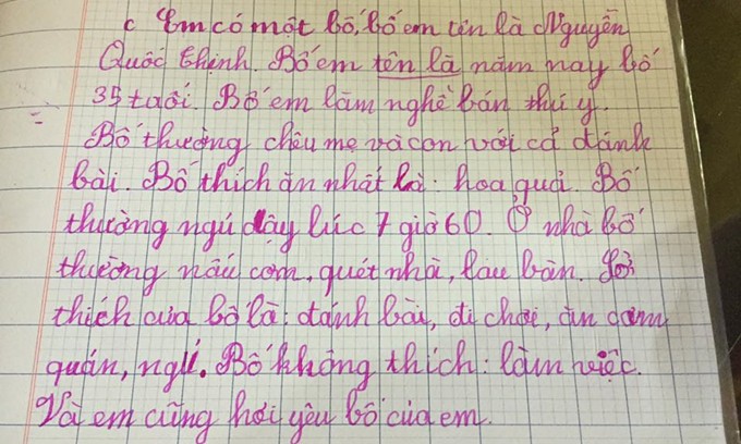 Chân dung các ông bố bị bóc trần trụi qua bài văn tả của con, đọc xong không ai nhịn được cười-2