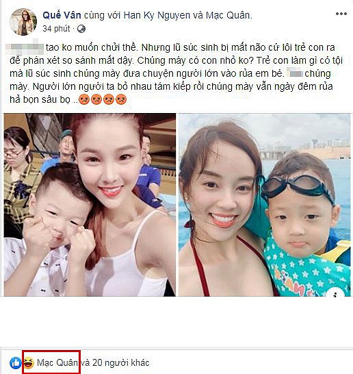 Quế Vân mắng anti-fan khi so sánh con Kỳ Hân với con Ly Kute: ‘lũ súc sinh bị mất não cứ lôi trẻ con ra để phán xét’-2