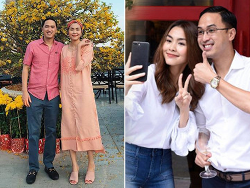 Trước tin đồn hôn nhân rạn nứt, Tăng Thanh Hà và chồng luôn ăn mặc tinh tế và đồng điệu