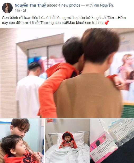 Thu Thủy xót xa khi con trai nhập viện, nhưng cư dân mạng lại chú ý chi tiết về chồng trẻ kém 10 tuổi-1