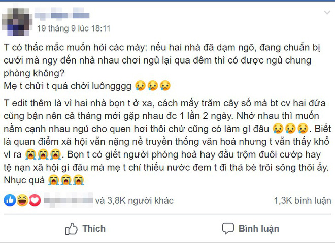 Để bạn trai sắp cưới đến ngủ cạnh cho quen hơi, cô gái bị mẹ mắng cho phát nhục-1