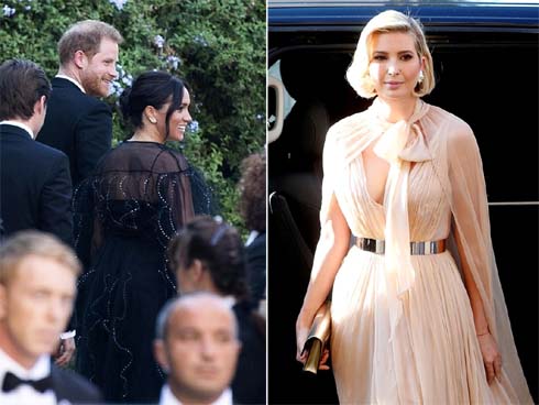 Meghan Markle vội vã quay về Anh, trở thành khách mời kém duyên nhất khi mặc đồ đen đi đám cưới, chiếm hết spotlight của cô dâu chú rể-9