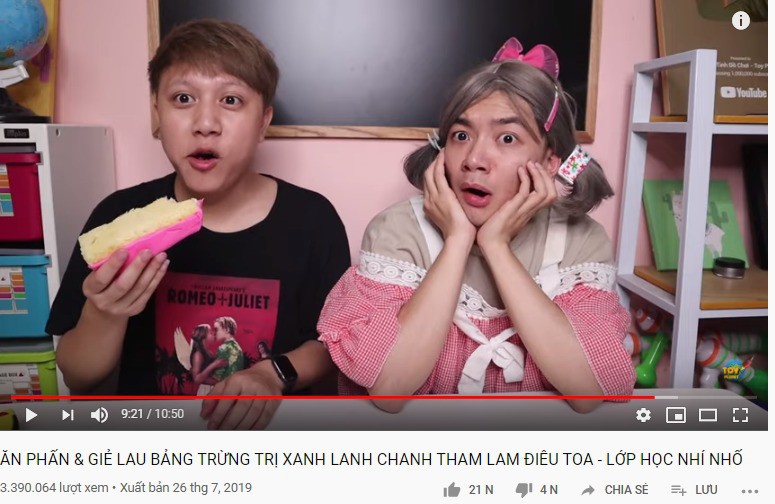 Lại phát hiện kênh Youtube cho trẻ có nội dung không lành mạnh: Lừa bạn uống nước rửa bát và ăn bọt biển-4