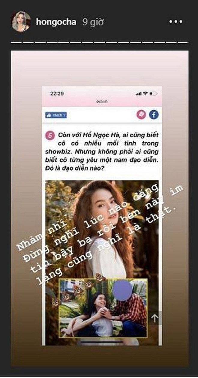 Hồ Ngọc Hà phản ứng cực gắt trước tin đồn từng yêu một đạo diễn-1