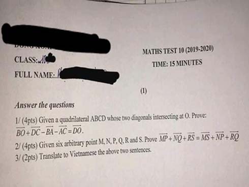 Chỉ thay đổi 1 từ rất nhỏ trong tờ đề kiểm tra, giáo viên khiến học sinh khốn đốn vì chẳng biết được dùng tài liệu hay không-2
