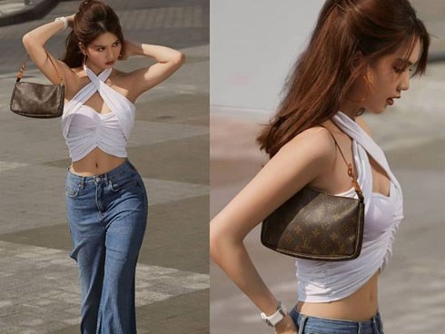 Ngọc Trinh bắt chước Kendall Jenner, Bella Hadid lăng xê kiểu túi vintage kẹp nách