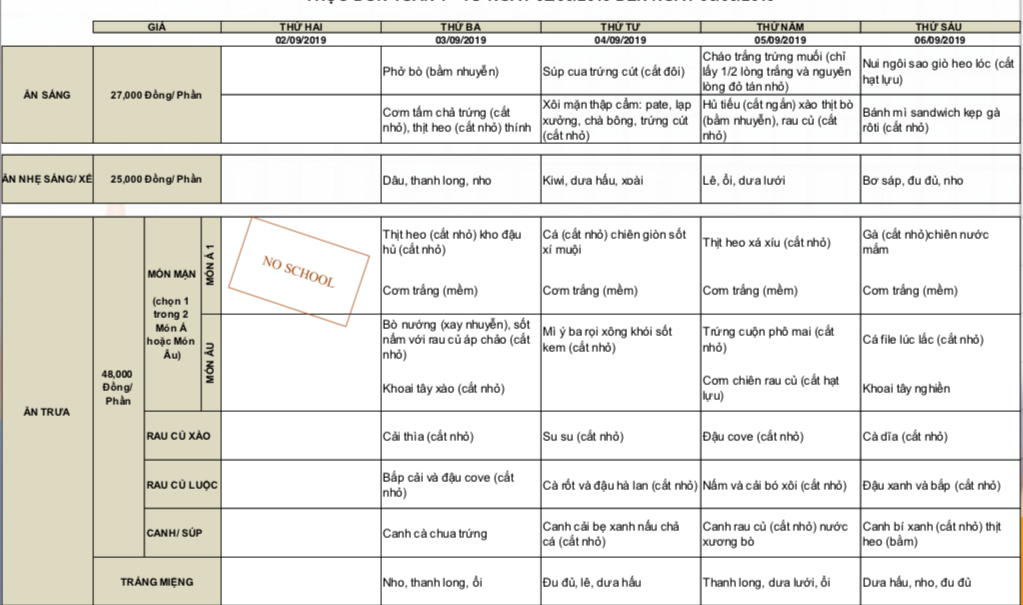 Những trường học có tiền ăn trăm nghìn hàng ngày-1