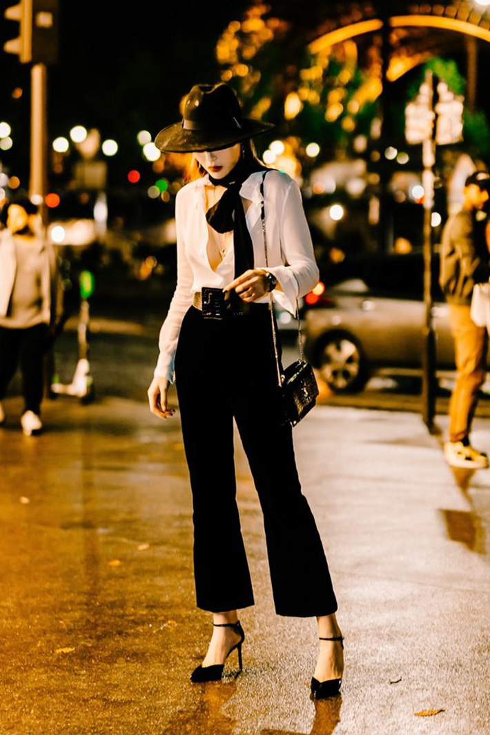 Thời trang phang thời tiết: Kỳ Duyên diện áo mỏng tang giữa trời 14 độ, lấp ló vòng 1 khủng khi dự show Saint Laurent-3