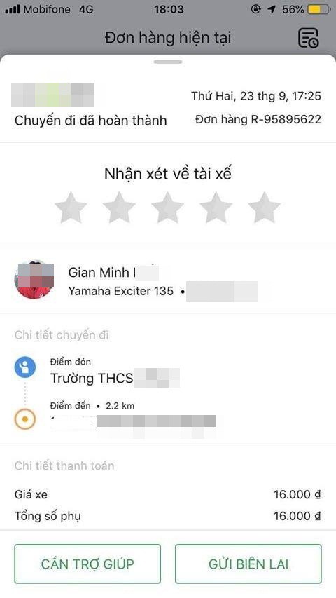 TP.HCM: Tài xế xe ôm công nghệ nghi hành hung học sinh lớp 9 dẫn đến chấn thương vì đứng sai điểm đón-1