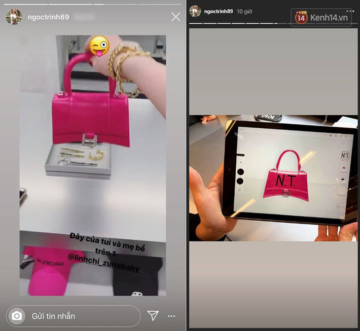 Không hổ danh thánh nữ hàng hiệu, Ngọc Trinh chi hơn 70 triệu đồng để mua túi giống Lisa (Black Pink) và Địch Lệ Nhiệt Ba-3