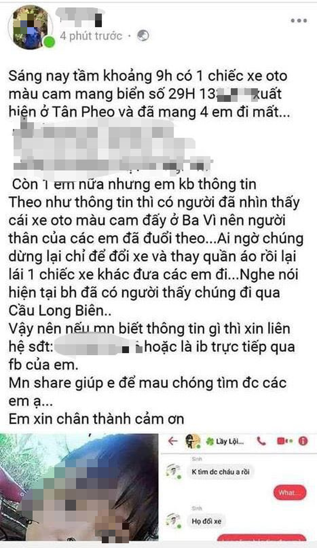 Sự thật về thông tin 4 nữ sinh cấp 2 bị bắt cóc đưa lên chiếc xe ô tô Ford Ranger biển số Hà Nội-1