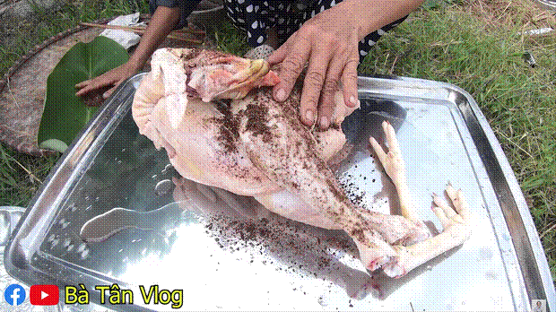 Bà Tân lần đầu tiên phải ăn một mình vì làm món khổng lồ nhưng thất bại, nướng gà úp xoong nhưng mở ra thì hoá... thiên nga đen thui-5