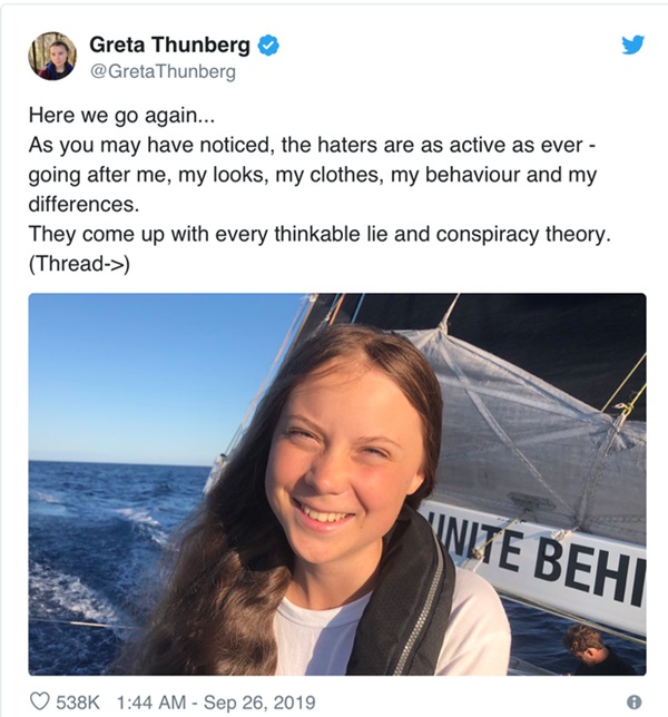 Hứng chịu chỉ trích của cộng đồng mạng, đây là những gì Greta Thunberg đã đáp trả và nó thật hoàn hảo-2