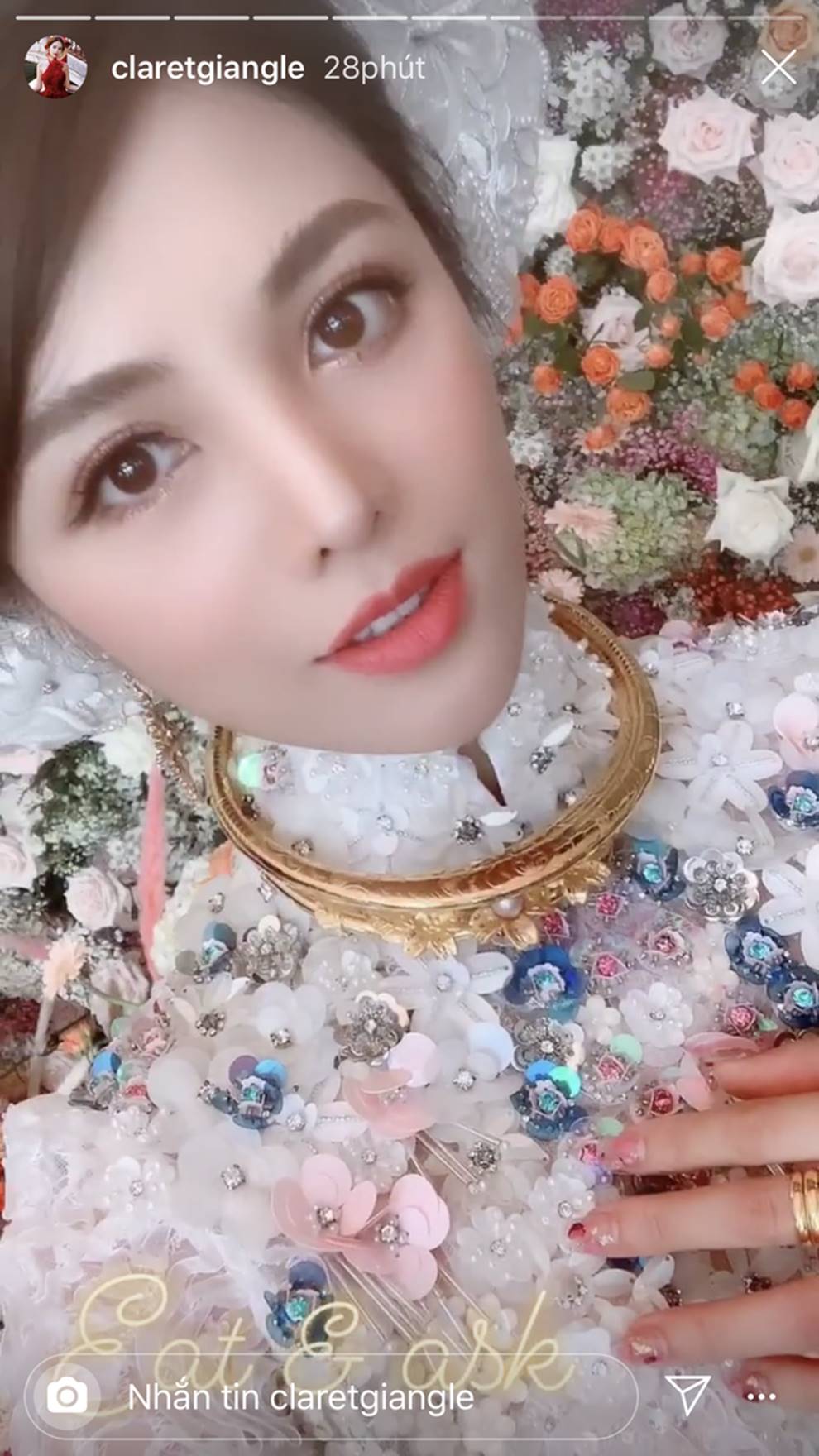 Siêu” đám hỏi của rich kid Giang Lê: Vàng đeo trĩu cổ mỏi tay, hoành tráng như này hứa hẹn đám cưới còn bùng nổ hơn nữa!-2