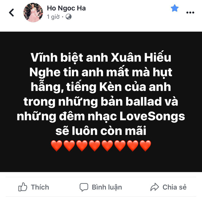 Hà Hồ, Duy Mạnh và loạt sau Vbiz xót thương khi nghệ sĩ saxophone Xuân Hiếu qua đời vì ung thư-4