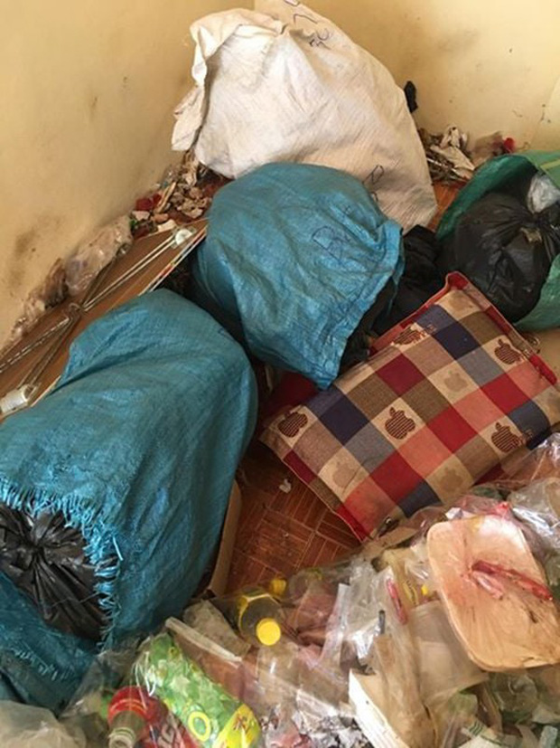 Sốc với căn phòng trọ bẩn kinh hoàng của cô gái trẻ: Vỏ lon, túi nilon chất hết lên giường, rác nhét 3 bao vẫn chưa hết-5