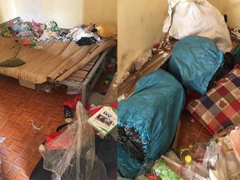 Sốc với căn phòng trọ bẩn kinh hoàng của cô gái trẻ: Vỏ lon, túi nilon chất hết lên giường, rác nhét 3 bao vẫn chưa hết