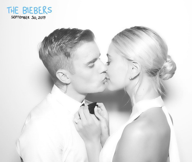 Hình ảnh đầu tiên Justin Bieber đăng sau đám cưới thế kỷ: Trao nhau nụ hôn ngọt thòng tim, xem thế giới có ghen tị-1