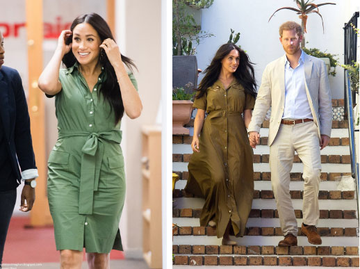 Meghan Markle mập lên thấy rõ sau khi sinh nở, nhưng kiểu váy trẻ trung mà thanh lịch này đã cứu bà mẹ một con-1
