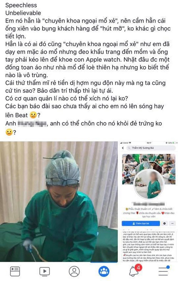 Cận cảnh dùng ống hút mỡ xiên bụng khách bị bóc phốt như chọc tiết lợn: Bác sĩ chuyên khoa cũng phải thảng thốt hút mỡ bụng đáng sợ như vậy sao?-2