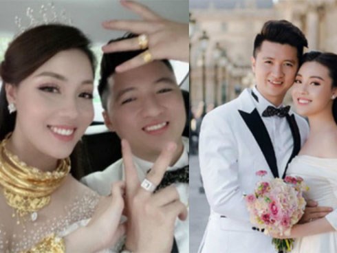 Đám cưới nhà người ta: Cô dâu đeo trên người 