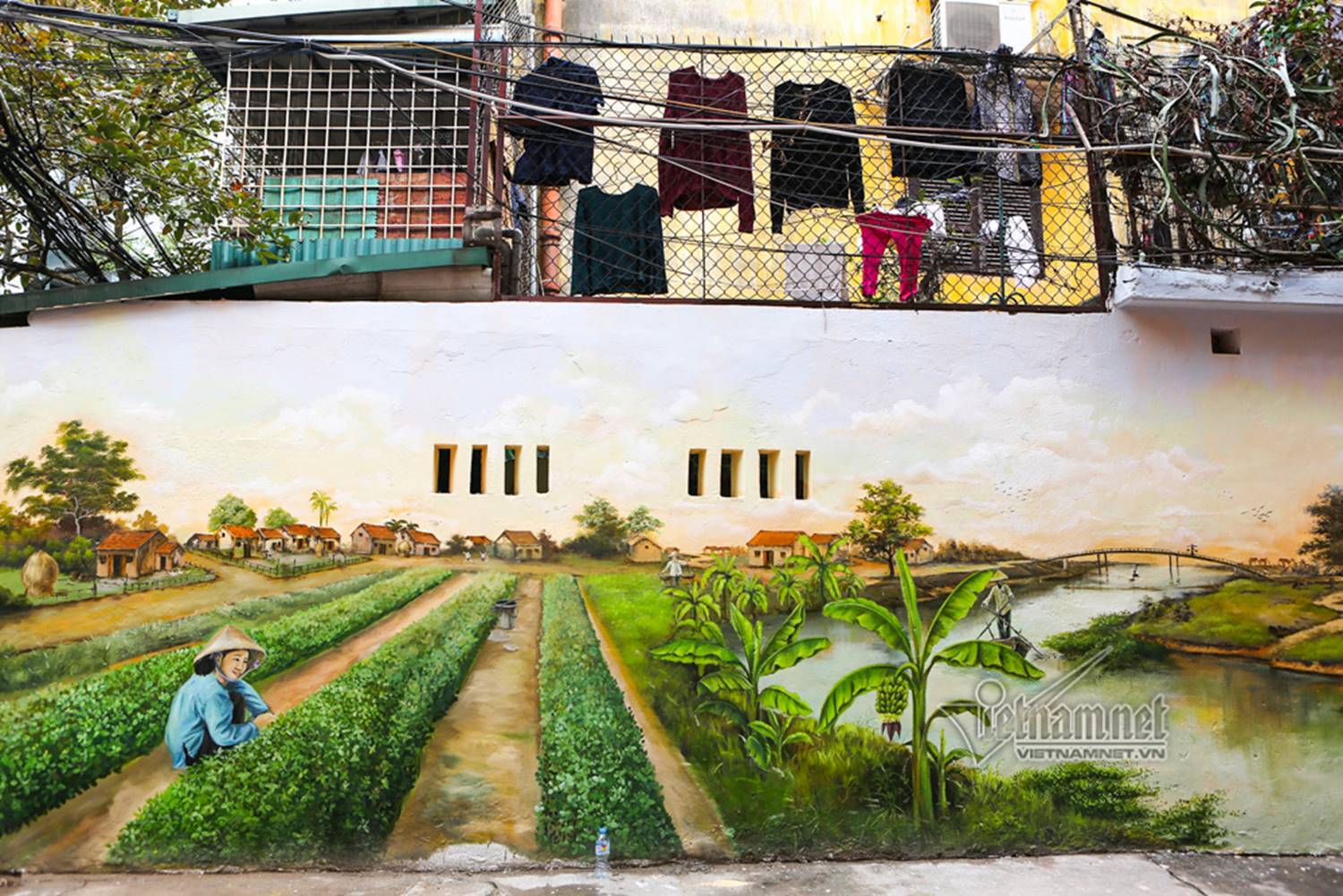 Hà Nội xưa đẹp lạ qua tranh bích họa trên phố-15