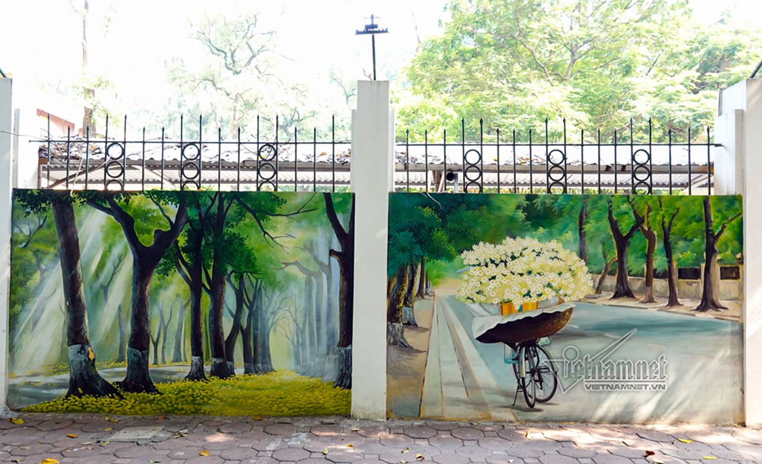 Hà Nội xưa đẹp lạ qua tranh bích họa trên phố-11