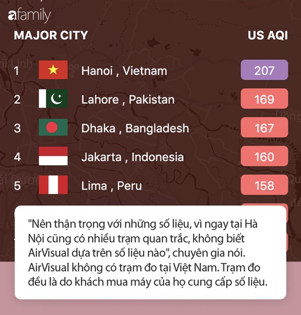 App AirVisual đưa thông tin không chuẩn xác và gỡ bỏ, Hà Nội vẫn ô nhiễm không khí nặng nề và người dân nên xem ở những web, app uy tín”-1
