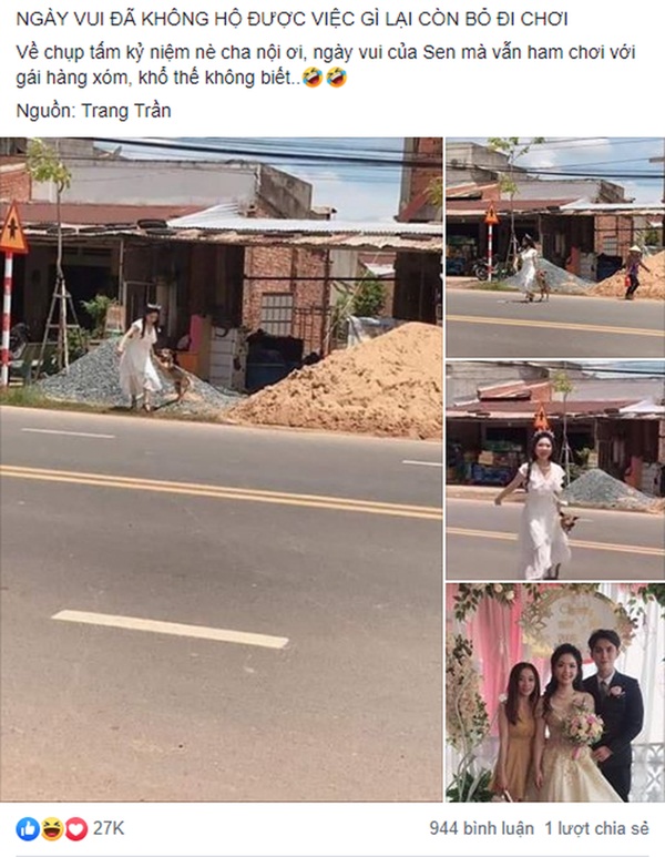 Cô dâu tất tả lao ra đường để mời kẻ thứ ba vào tham dự lễ cưới, biết danh tính ai nấy cũng đều bật cười-1