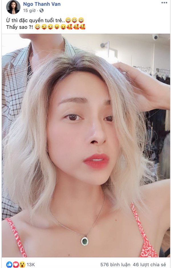 Ngô Thanh Vân nhuộm tóc trắng thể hiện đặc quyền tuổi trẻ khiến ai cũng khen ngợi-1
