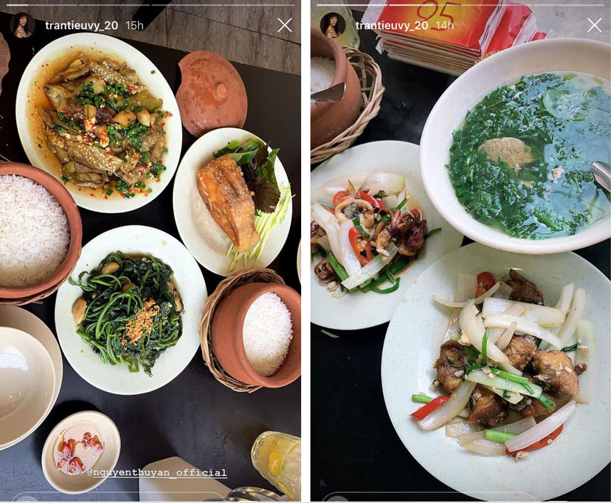 Thân làm Hoa hậu, dù nghiện ăn uống lắm nhưng Trần Tiểu Vy vẫn phải tự thừa nhận một điều: Lúc ăn hết mình, lúc mập hết hồn-4