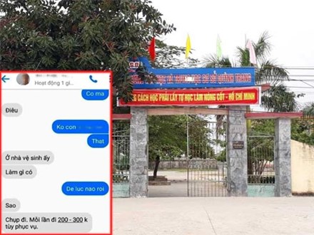 Lộ tin nhắn thầy giáo Thái Bình bị tố 