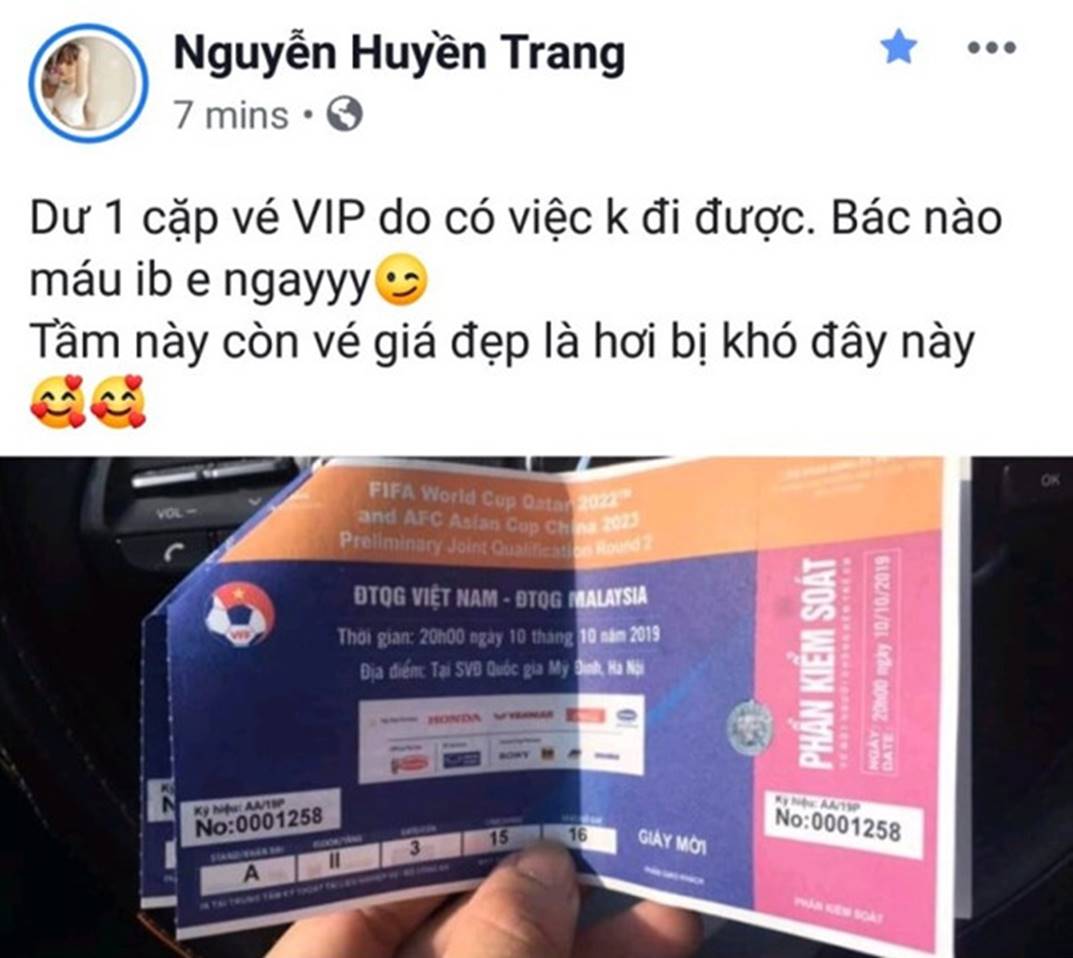 Dàn bạn gái cầu thủ đăng ảnh khoe vé VIP xem trận Việt Nam - Malaysia-3