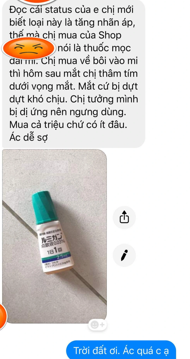 Vì tiền, dân buôn online lừa bán thuốc tăng nhãn áp thành thuốc mọc dài mi-2