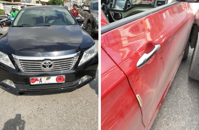 Xuống xe nói chuyện với tài xế sau khi bị đâm, người đàn ông ngạc nhiên bởi cảnh tượng trong ghế lái-1