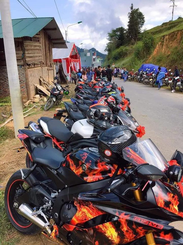 Xôn xao hình ảnh đám cưới oách nhất vùng cao với đoàn rước dâu toàn xe mô tô khủng-2
