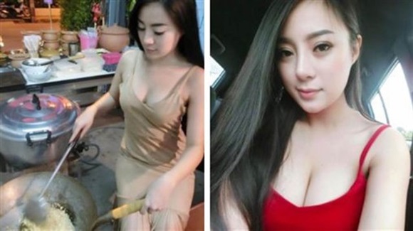 Chỉ đứng bán mỳ, nữ đầu bếp được dân mạng săn lùng vì thân hình gợi cảm không ngờ-1