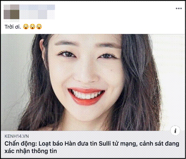 Netizen thế giới bàng hoàng trước tin Sulli đột ngột qua đời, đã tìm thấy thi thể vào chiều nay: Sốc, không thể tin được!-9