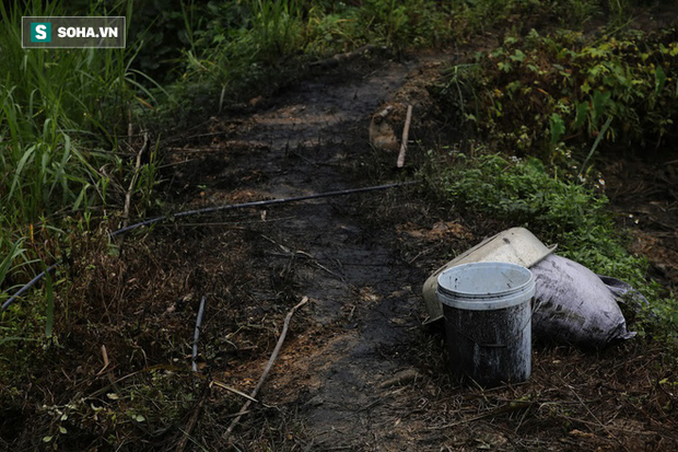 Nhân chứng kể việc phát hiện dầu thải đổ trộm xuống suối đầu nguồn nhà máy nước sông Đà-5
