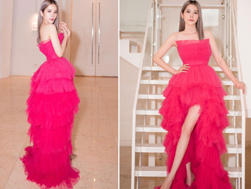 Thừa nhận yêu bạn trai đại gia ở Dubai, Nam Em ngày càng thăng hạng nhan sắc, khoe vai trần gợi cảm đầy nổi bật tại sự kiện-7