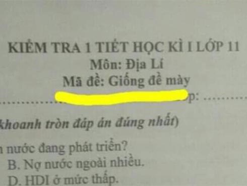 Thấu hiểu tâm lý học sinh trong giờ kiểm tra, cô giáo đặt mã đề cực độc khiến ai nấy phì cười