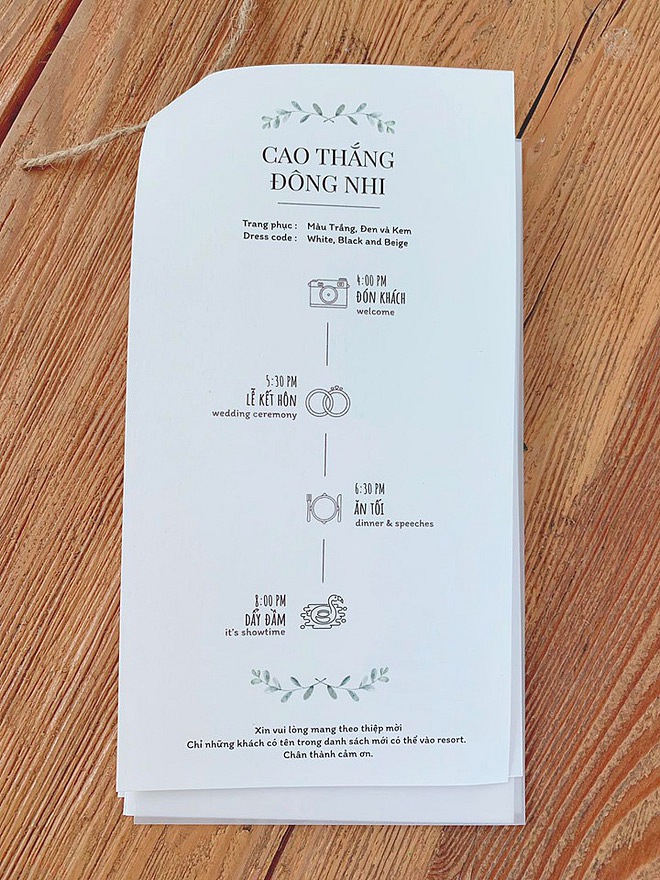 Công bố thiệp mời đám cưới của Đông Nhi – Ông Cao Thắng: Gây chú ý khi in câu nói đặc biệt, lộ yêu cầu cho khách mời tham gia!-3