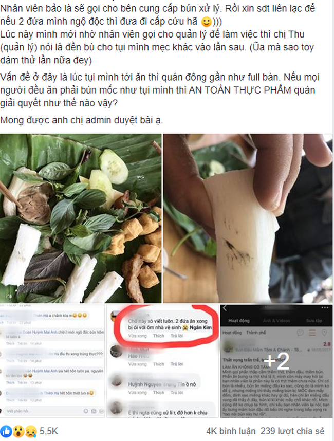 Đi ăn quán bún đậu nức tiếng ở Bình Thạnh, cô gái tá hỏa khi phát hiện bún mốc, nhưng phản hồi sau đó của cư dân mạng mới khiến nhiều người kinh hãi-1