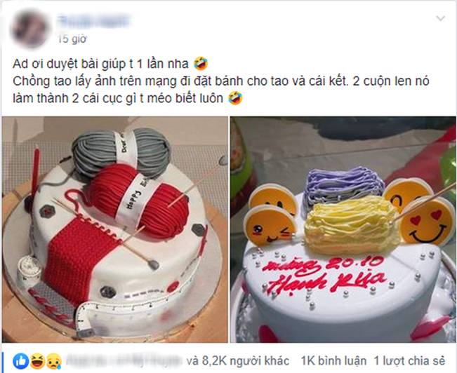 Lấy ảnh trên mạng để đặt bánh sinh nhật tặng vợ, nào ngờ cái kết không biết nên khóc hay nên cười-1