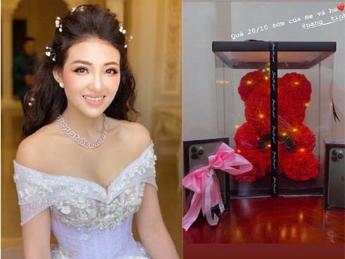 “Cô dâu 200 cây vàng” ở Nam Định khoe quà khủng 20/10, nhưng để ý mới thấy đang bật mí tin mừng có em bé