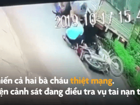 Xe tải lùi bất thình lình, đè chết hai bà cháu ở Hà Nội