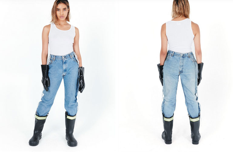 Khoe quần jeans trước sau như một, tưởng không ai dám mặc hóa ra Ngọc Trinh lại đụng hàng với cô em chân siêu dài nhà Kim-3
